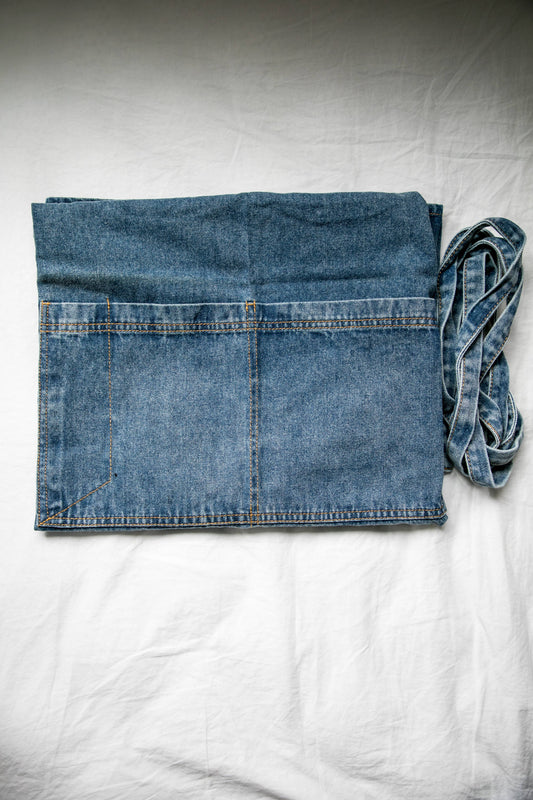 Fodory - Washed Denim Apron: Dark Blue