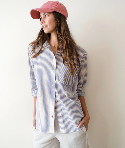 Marine layer-JANE RELAXED SHIRT IN CALI POPLIN