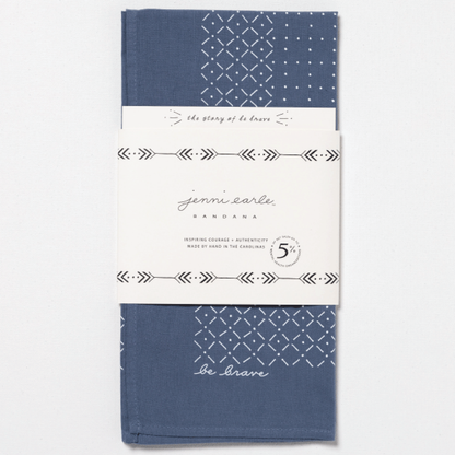 Jenni Earle - “Be Brave” Heritage Bandana – Ethically Made in USA