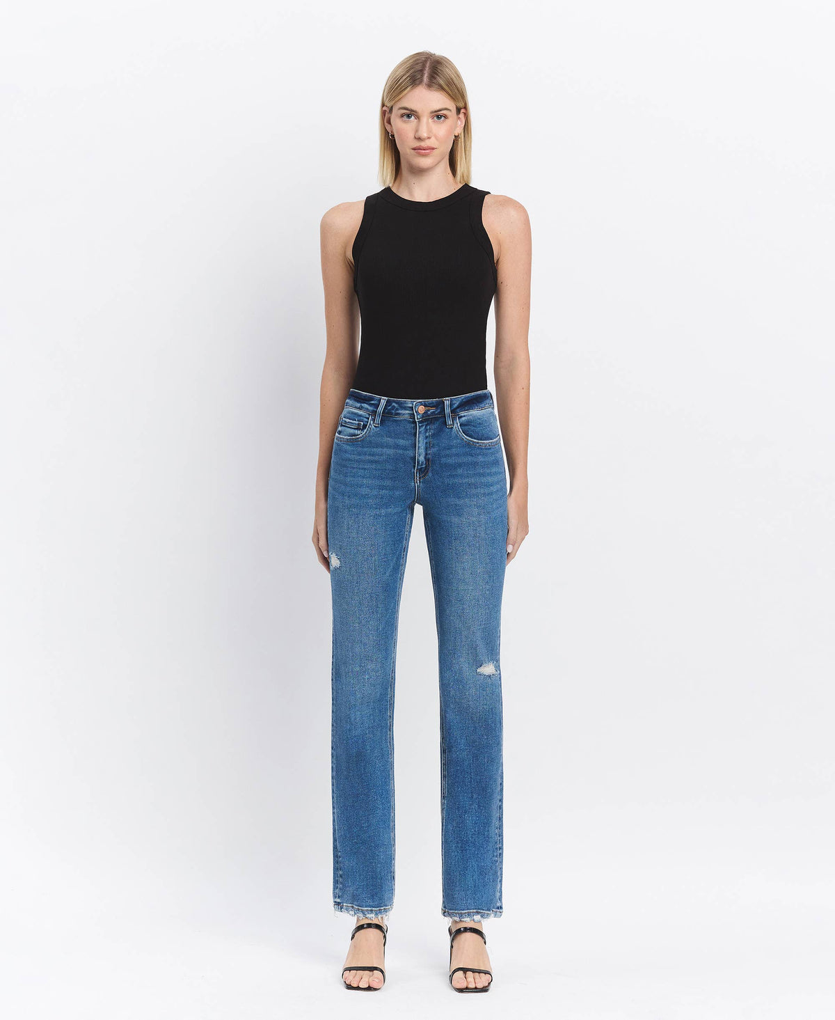 FLYING MONKEY - MID RISE REGULAR STRAIGHT JEANS