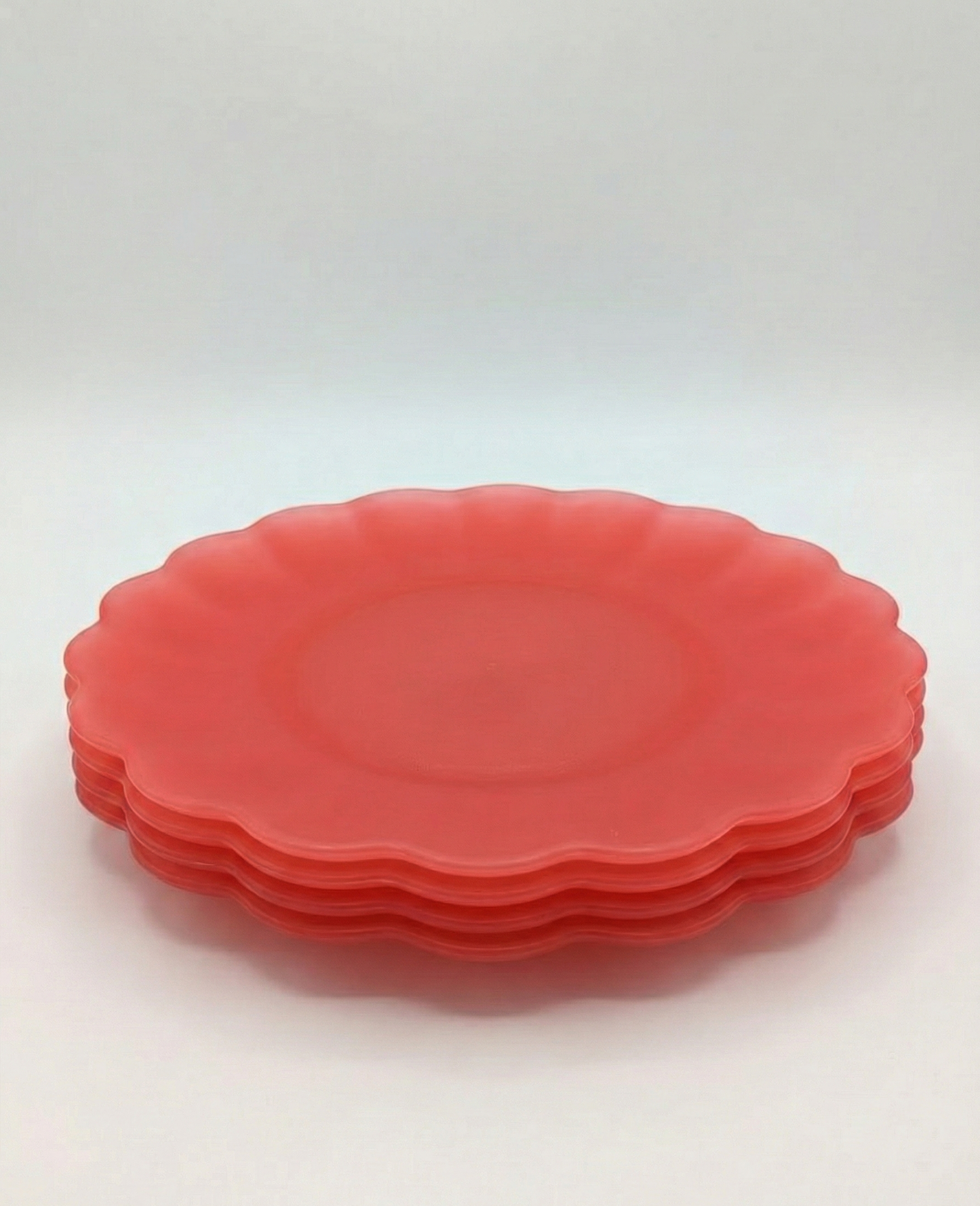 Abode Homewares by TarHong - Scallop Petal PP Pink 12 PC Dinnerware Set Dishwasher Safe