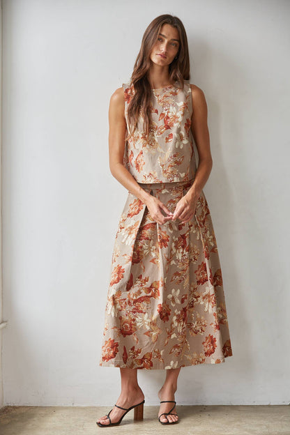 By Together - Floral Print Sleeveless Blouse