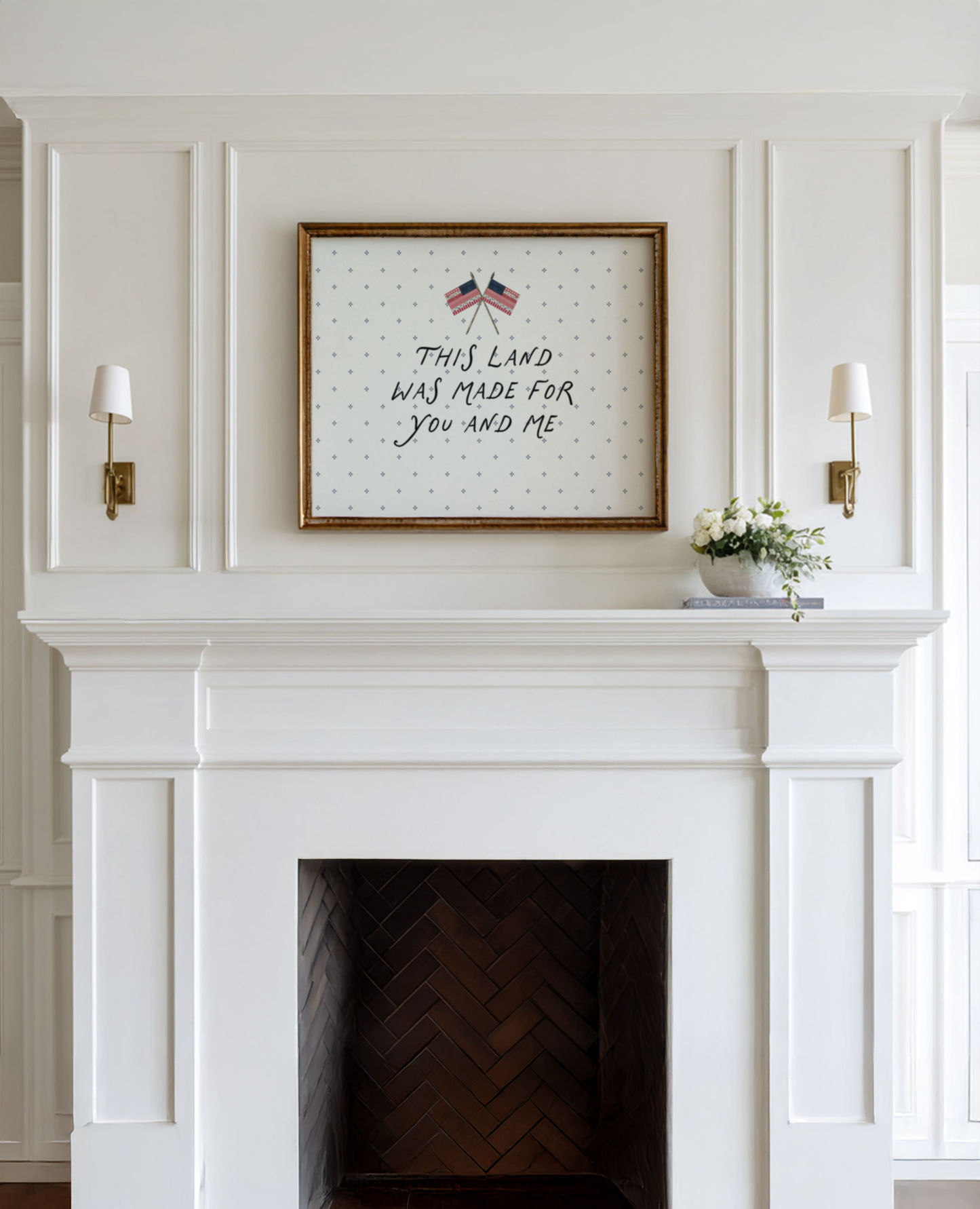 Paper House Print Shop - This Land Was Made For You And Me Art Print: 16x20