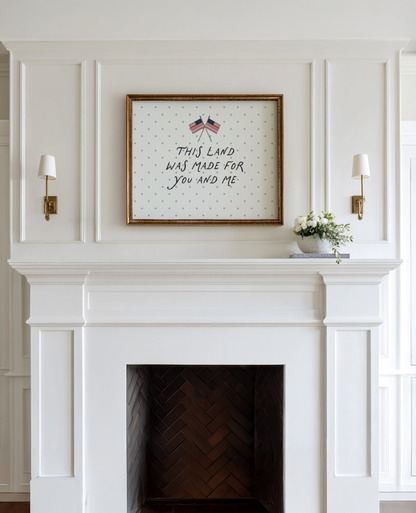 Paper House Print Shop - This Land Was Made For You And Me Art Print: 16x20