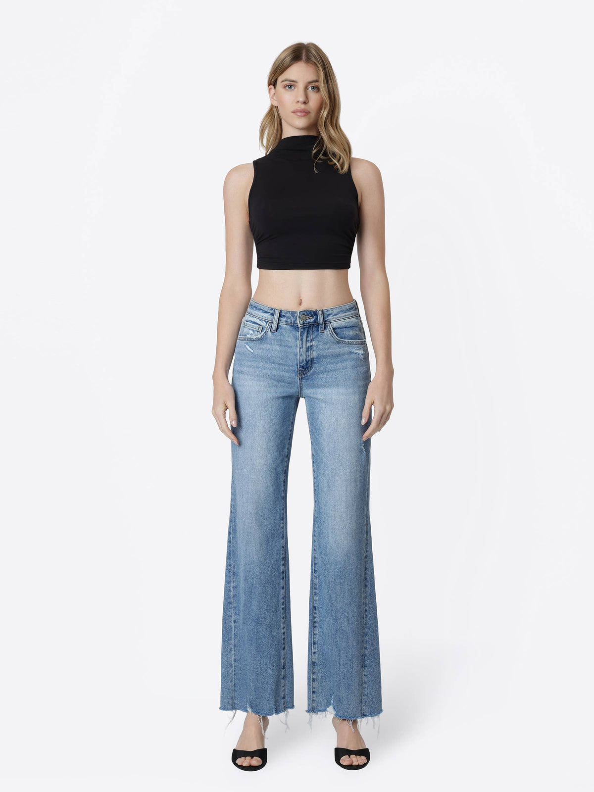 Flying Monkey - High Rise Slant Side Seam Vintage Flare Jeans
