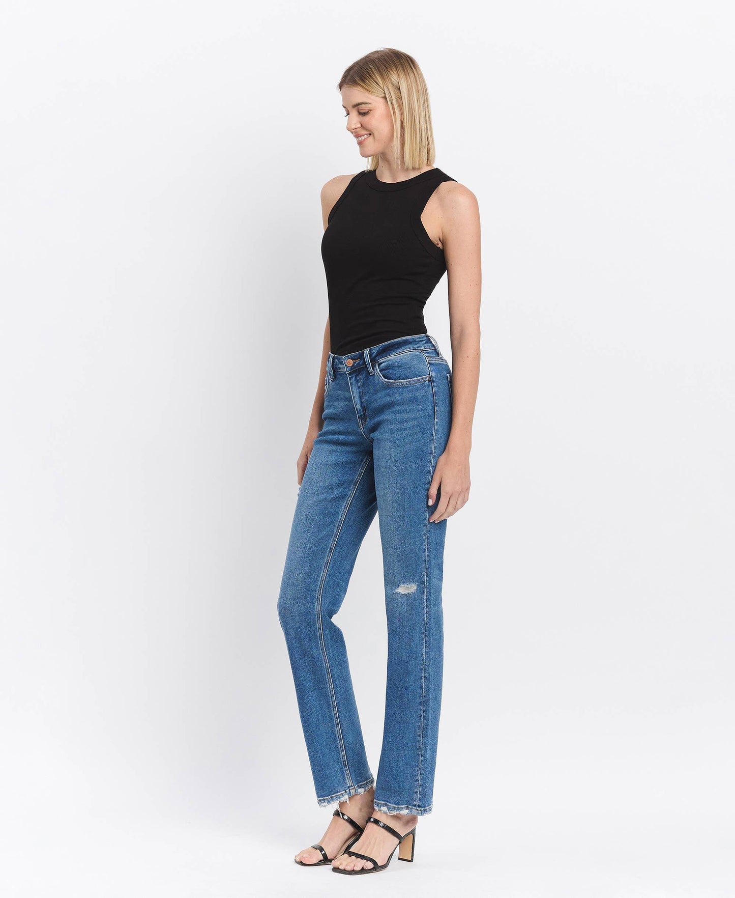 FLYING MONKEY - MID RISE REGULAR STRAIGHT JEANS