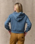Filson-W'S FRENCH TERRY 1/2 ZIP HOODIE-Light blue