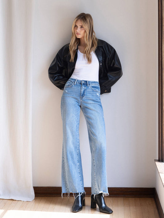 Flying Monkey - High Rise Slant Side Seam Vintage Flare Jeans