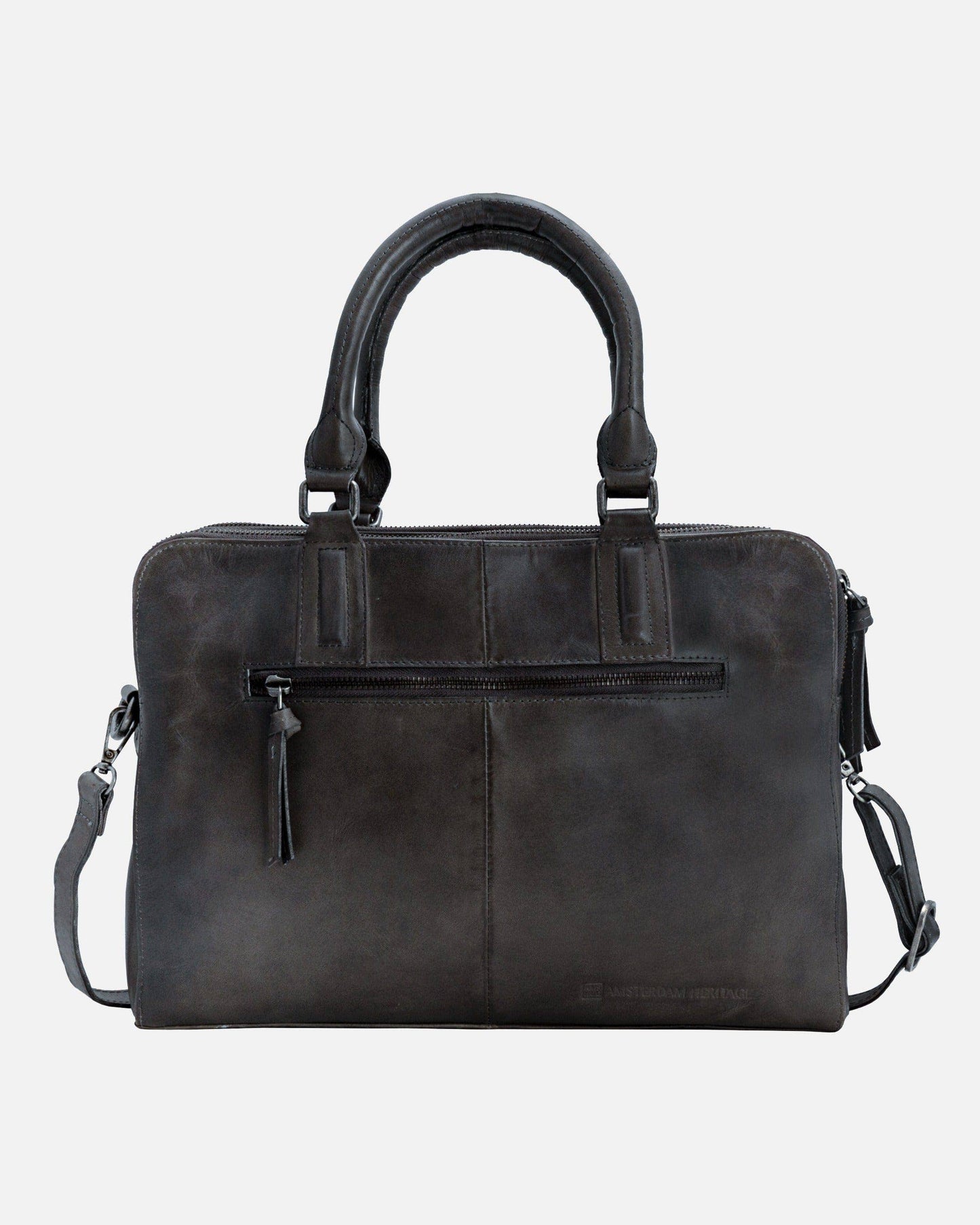 Amsterdam Heritage Leather Belts, Bags, Jackets & Apparel - Blom | Vintage Leather Laptop Bag: Dark Brown, One Size