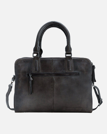 Amsterdam Heritage Leather Belts, Bags, Jackets & Apparel - Blom | Vintage Leather Laptop Bag: Dark Brown, One Size