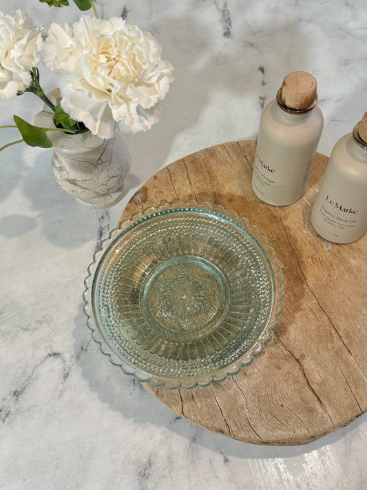 Hand-pressed Glass Dish