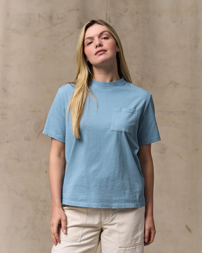 Filson-Women's S/S POCKET T-SHIRT-Light Blue