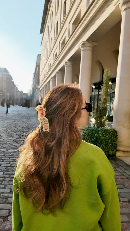 Solar Eclipse - Hand-painted Mahjong Claw Hair Clip | Eco-Friendly