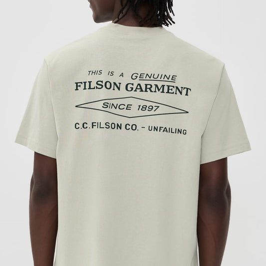 Filson Men's Short Sleeve Diamond Graphic T-Shirt, Grey Sky