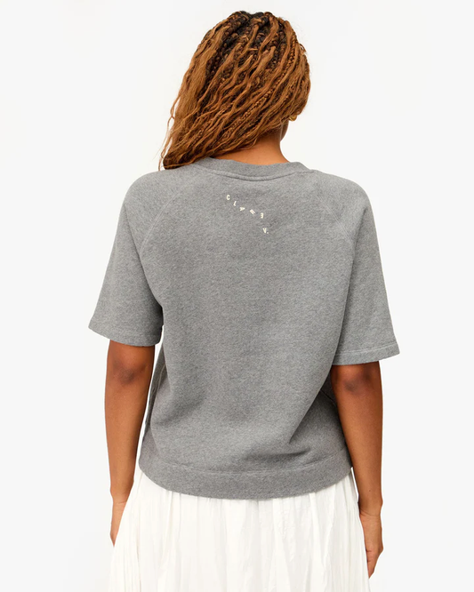 Clare V Short Sleeve Sweatshirt oui Grey/Yellow