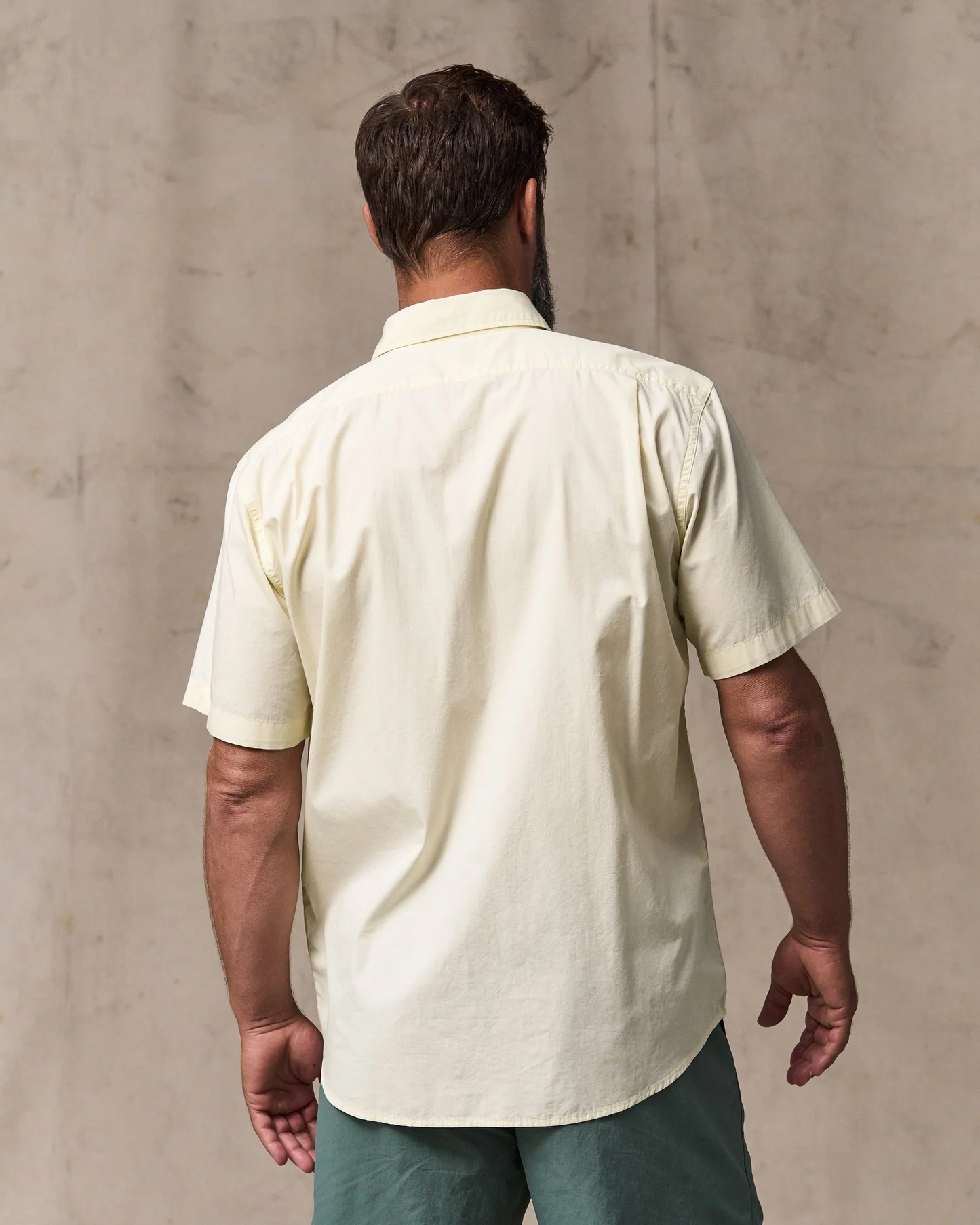 Filson-Washed Short Sleeve Feather Cloth-Ivory