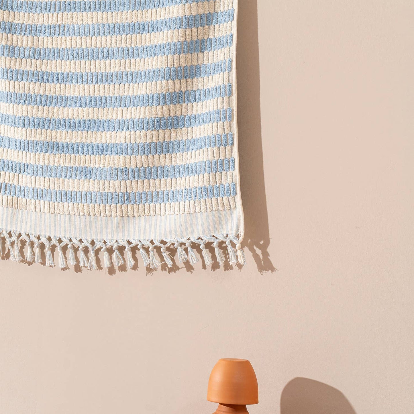 Kikoya - Lokum Turkish Cotton Bath Towel: Baby Blue