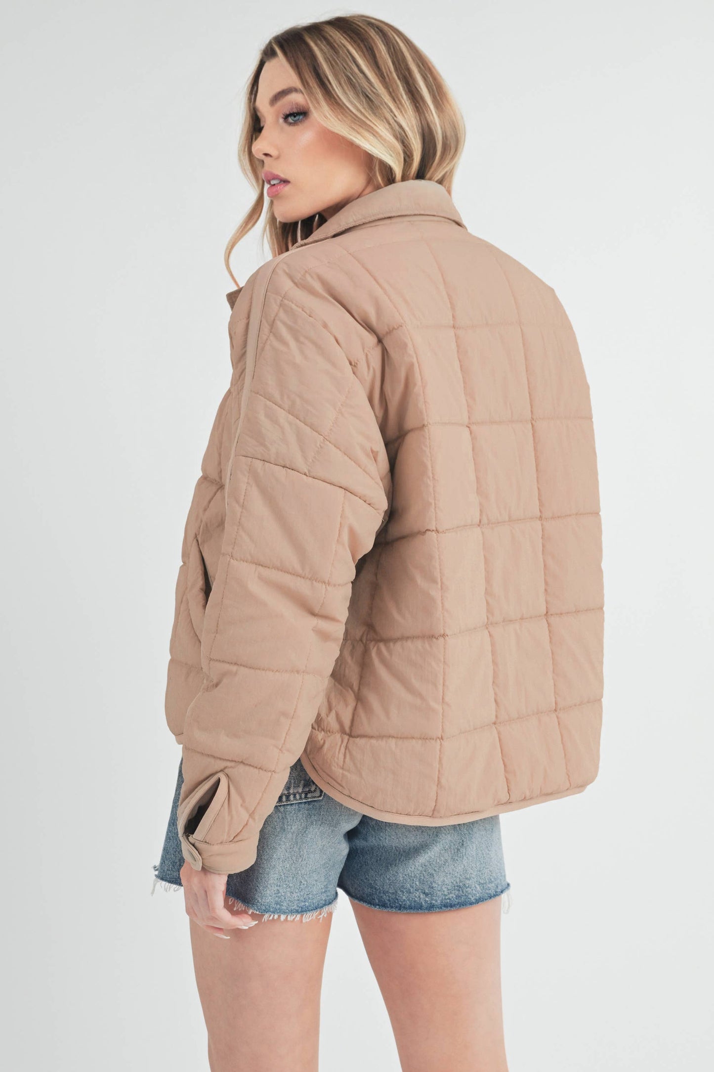 Bebe Puffer Jacket: White