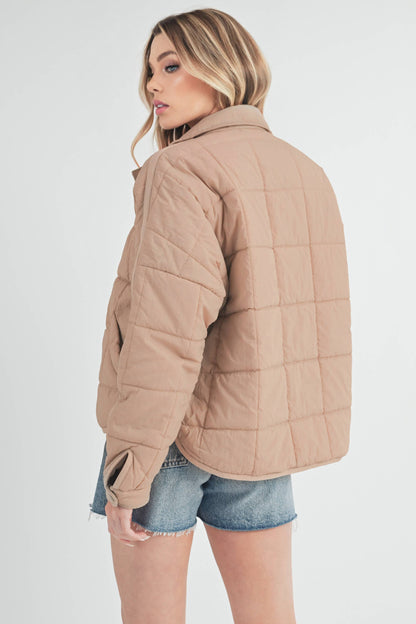 Bebe Puffer Jacket: White