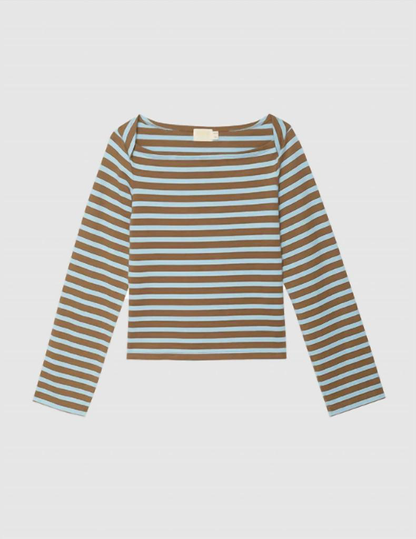 Nation-Bryce Stripe Boatneck Capers Prato Stripe