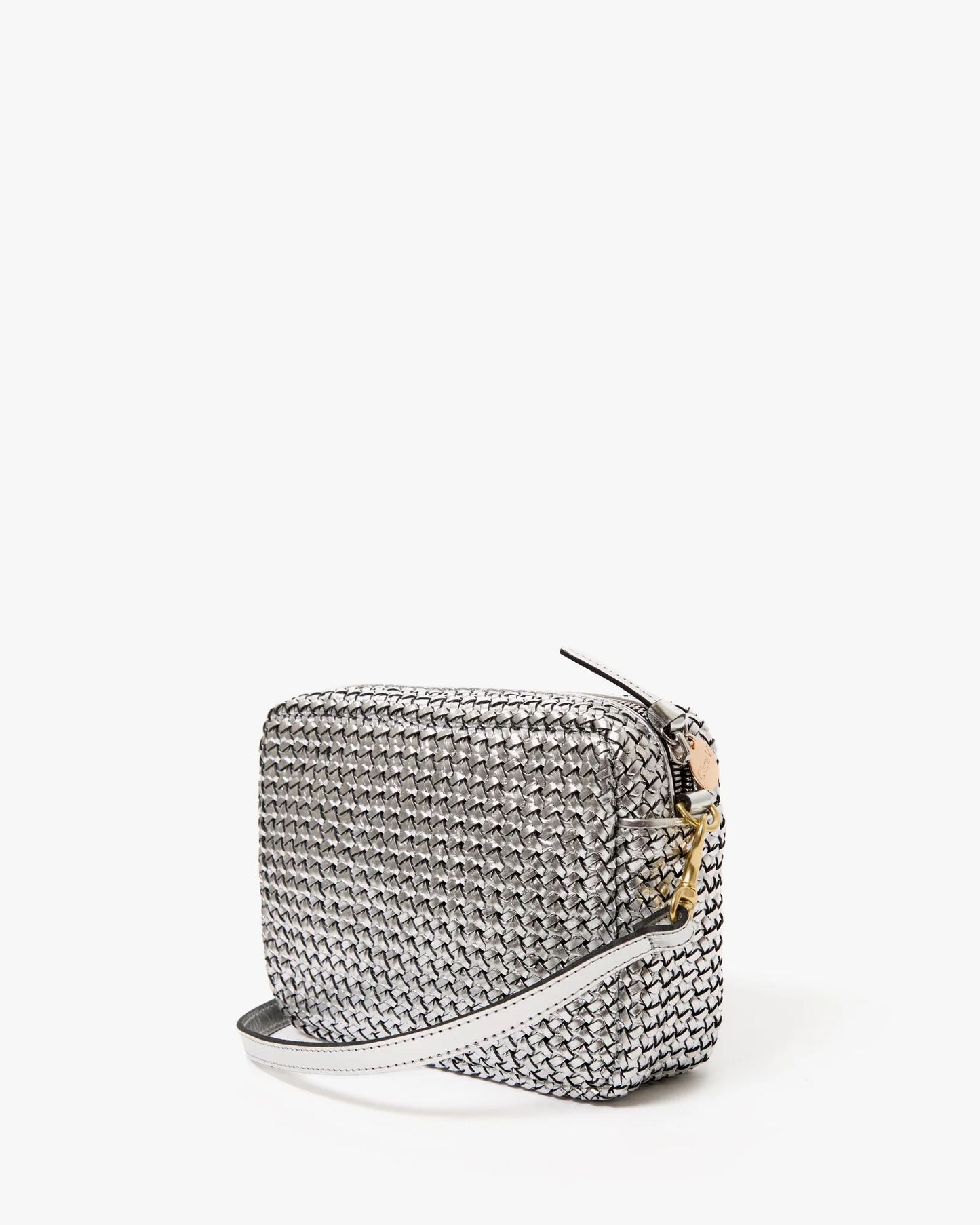 Clare V Midi Sac Woven Etoile Silver
