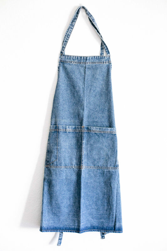 Fodory - Washed Denim Apron: Dark Blue