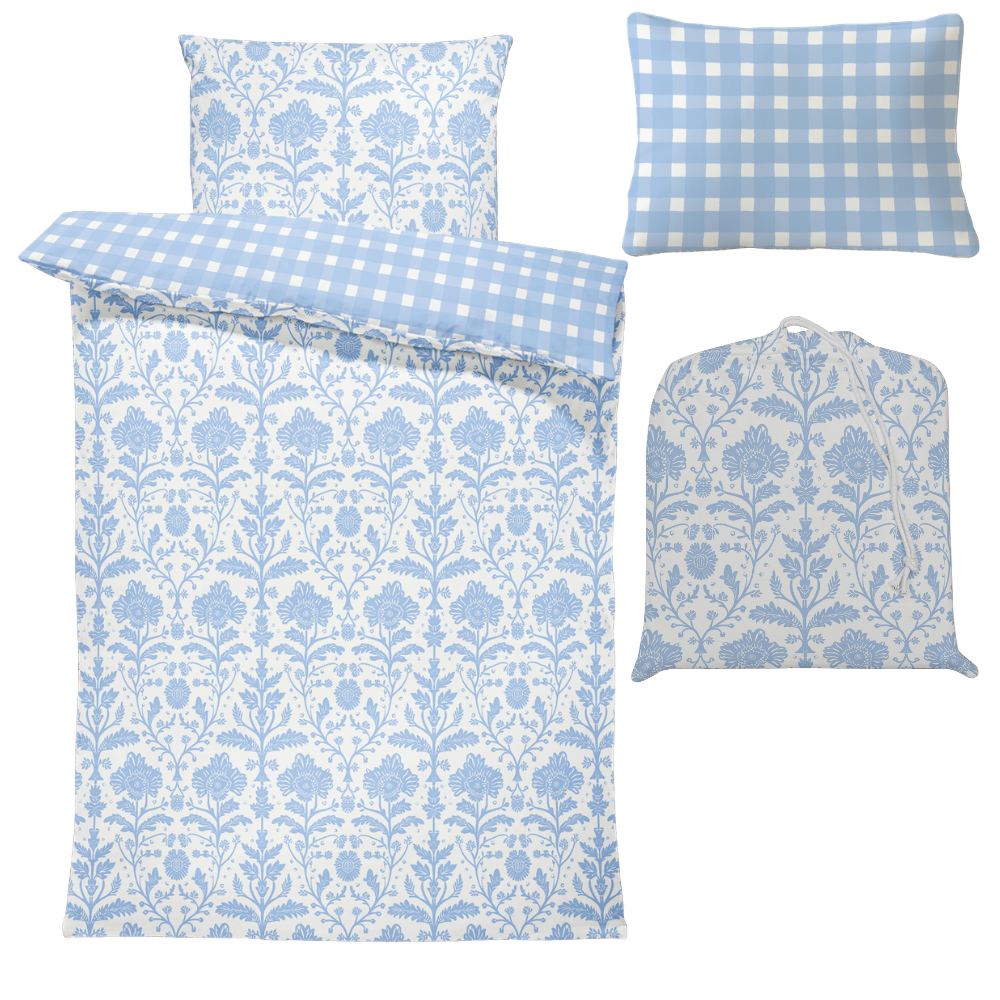 Loom & Cloth - Delia Blue Twin Duvet Cover Set
