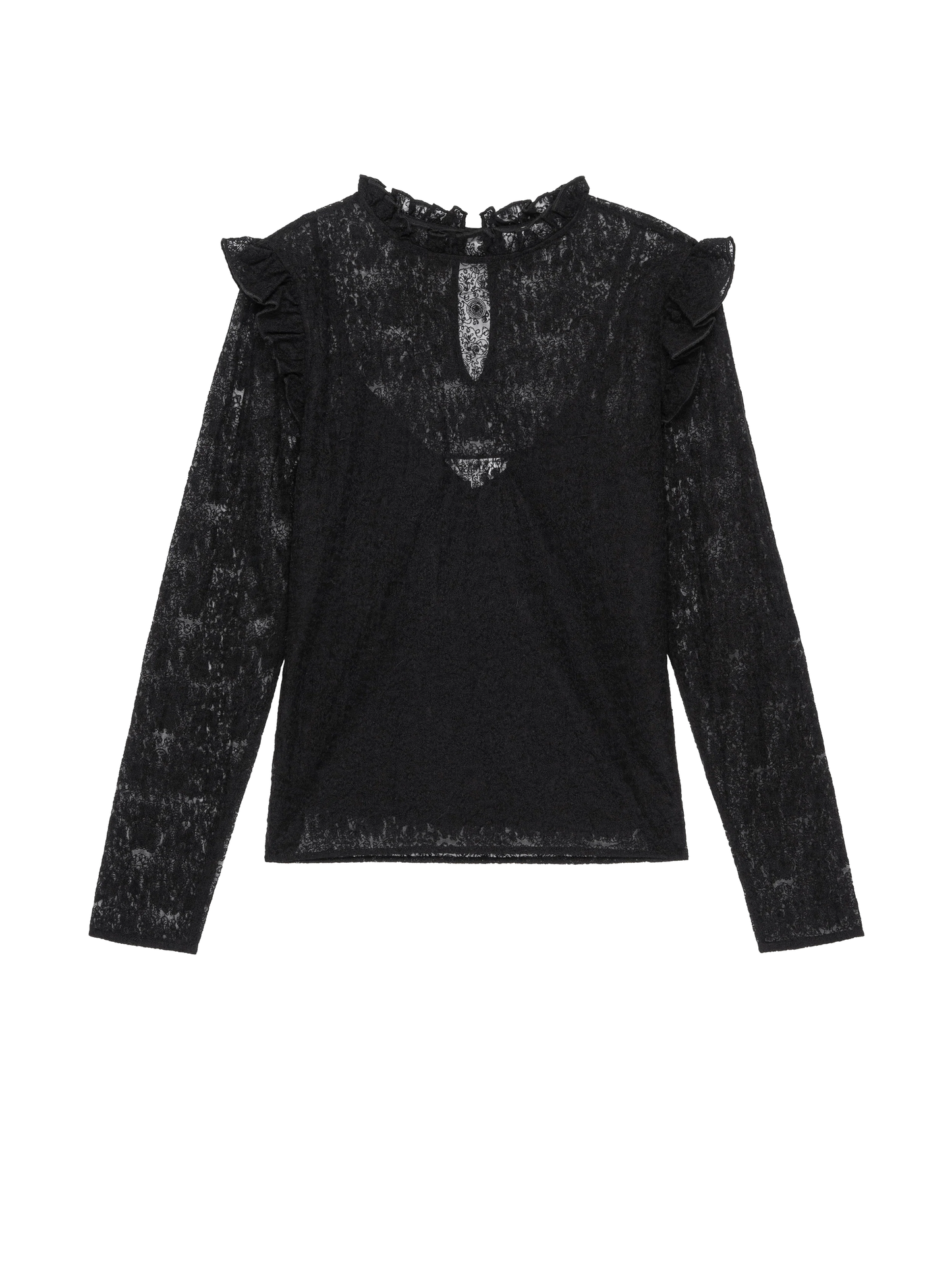 Nation Cara Lace Top Jet Black