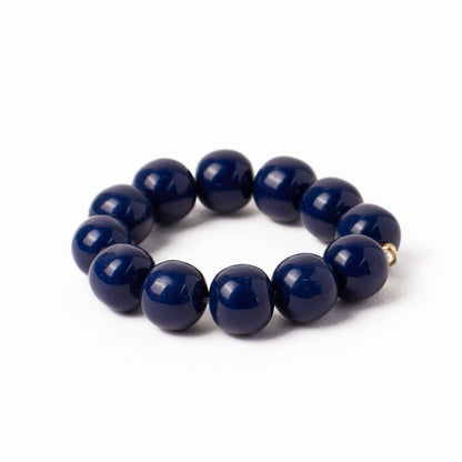 INK + ALLOY - Cece Large Resin Bead Bracelet Navy Wholesale