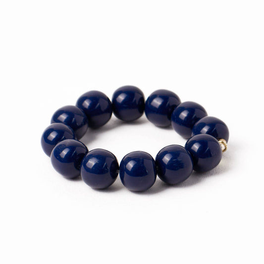 INK + ALLOY - Cece Large Resin Bead Bracelet Navy Wholesale