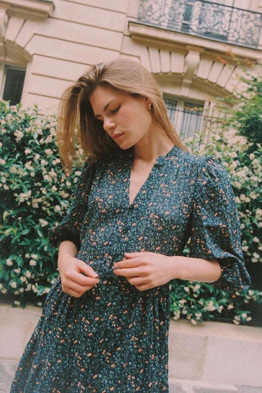 Trovata~Sylvie Dress Marin Ditsy