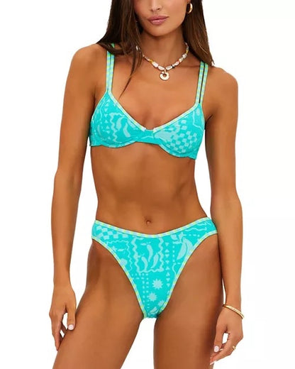Beach Riot-Daria Bottom Aqua Haze Terry Bottom