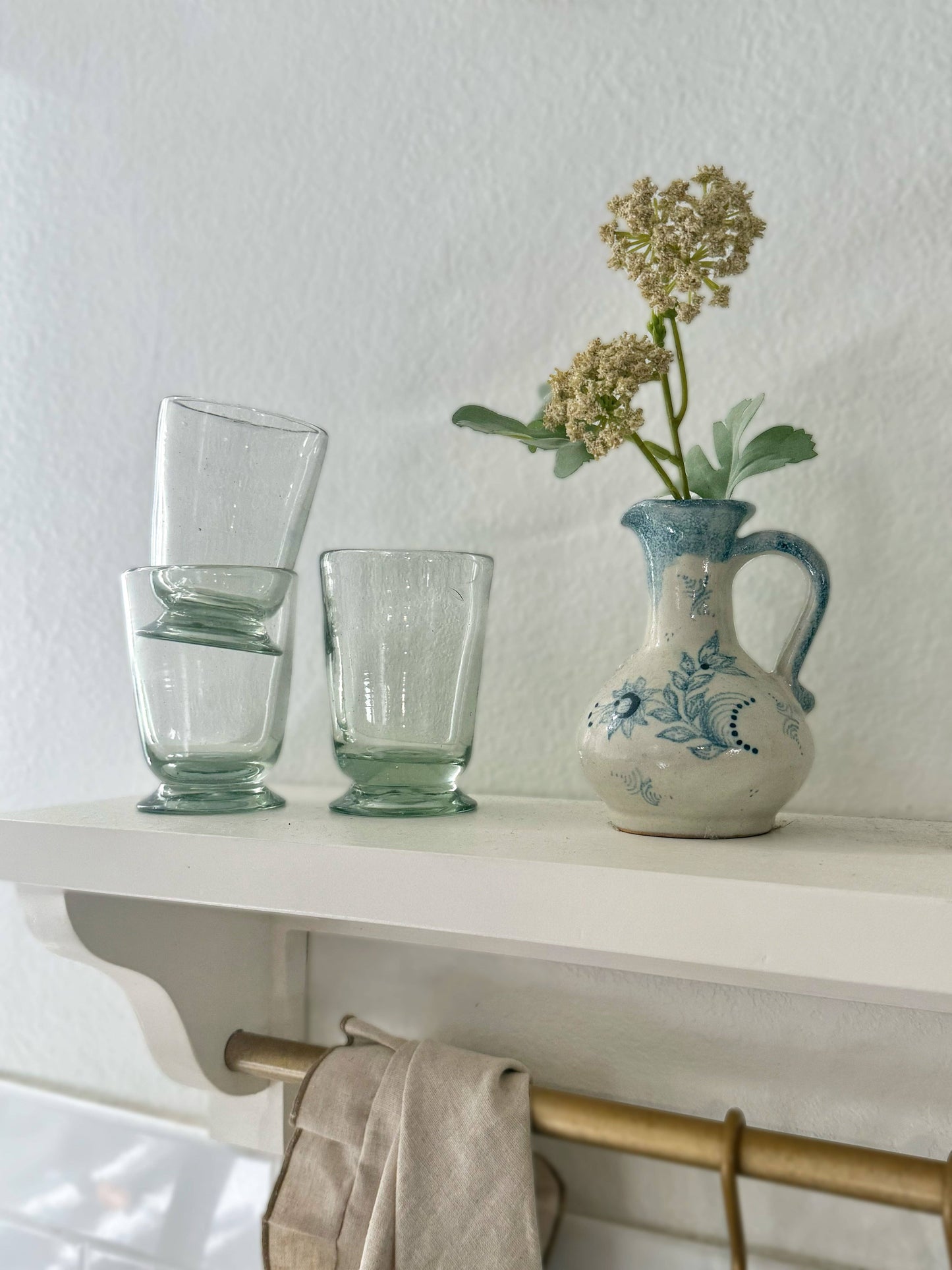 Villa Lua Home - Handblown Footed Glass: Tall