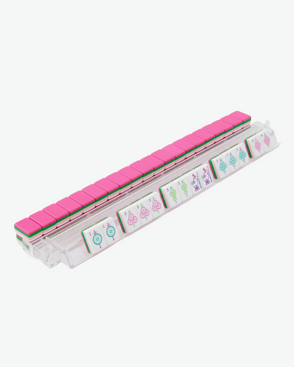 Mahjong Acrylic Rack and Pusher Set Hot Pink