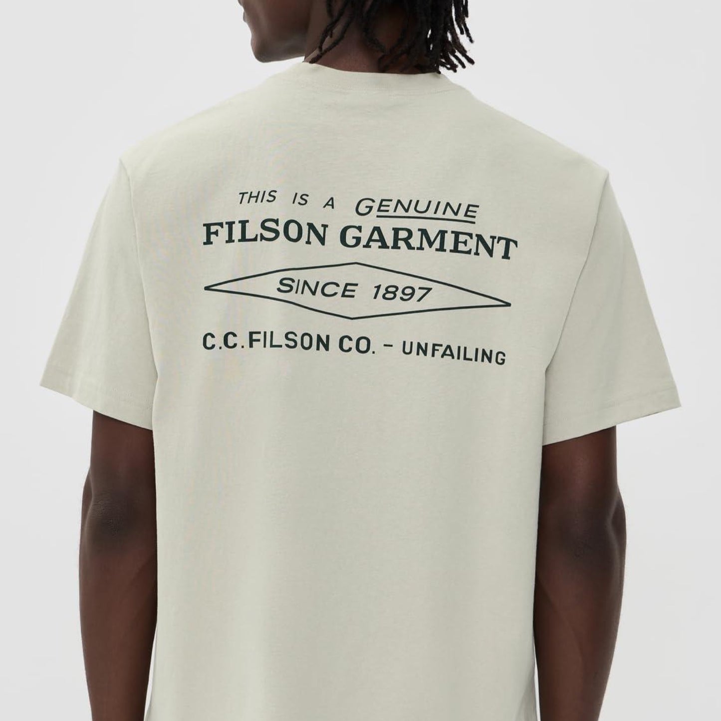 Filson Men's Short Sleeve Diamond Graphic T-Shirt, Grey Sky