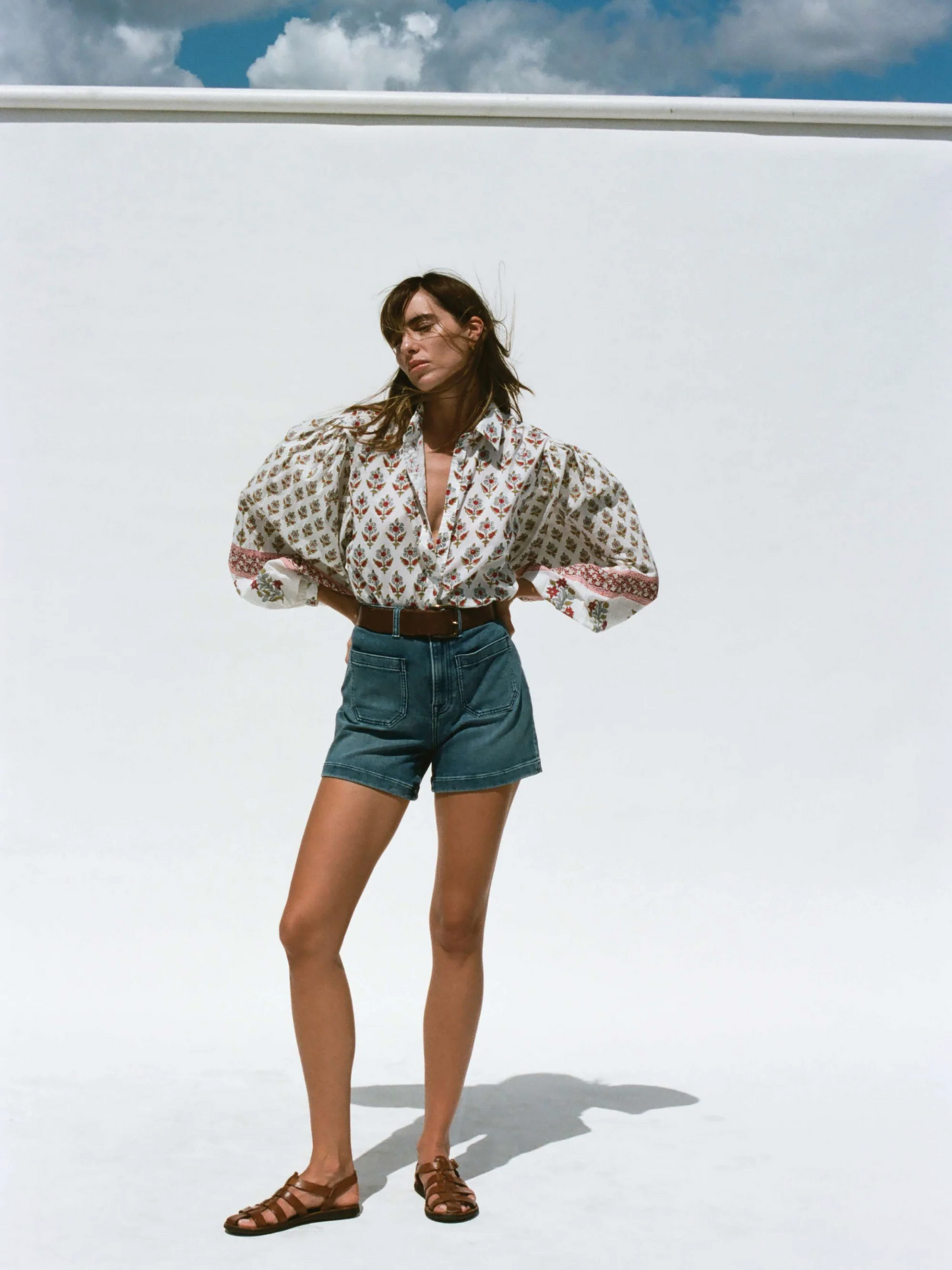 Faherty Womens Suki Blouse Antique Bouquet