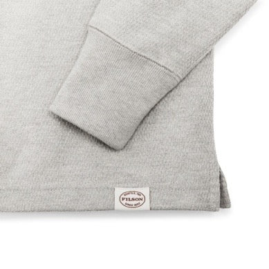 Filson-WAFFLE KNIT HENLEY-Light Heather