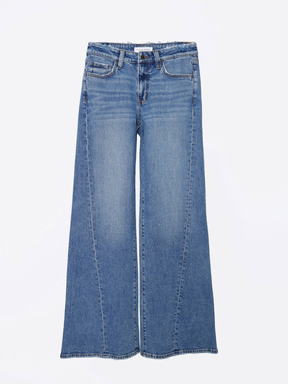 Flying Monkey - Mid Rise Twisted Wide Leg Jeans