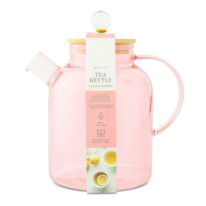 Core Home - 58oz Glass/Bamboo Kettle - RWT