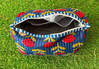 bhavnas boutique - Assorted Cosmetic Bag Floral Print Indian Cotton Travel Bags