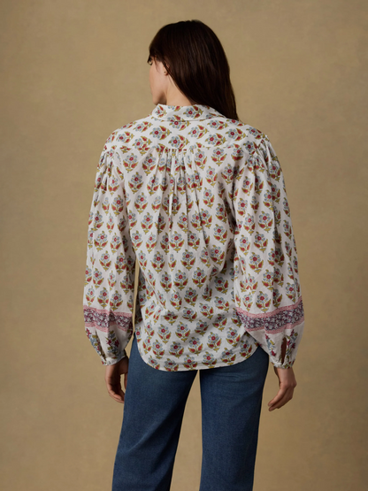Faherty Womens Suki Blouse Antique Bouquet