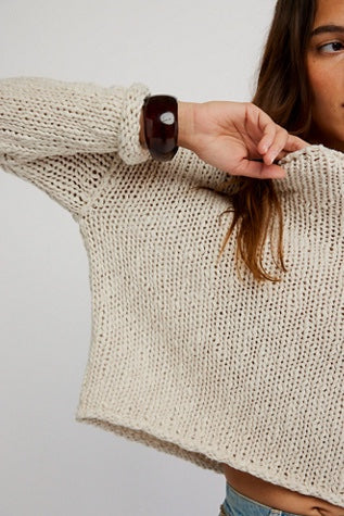 Free People-OPAL ROLLNECK SWEATER-Tea