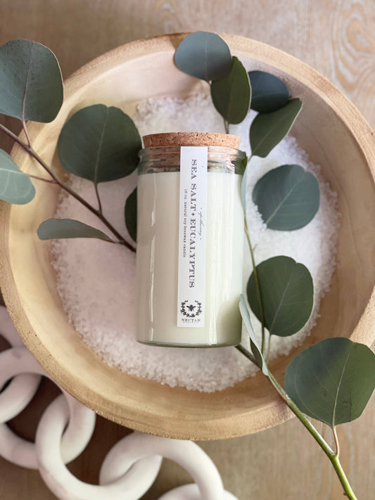 Nectar Republic - Sea Salt + Eucalyptus : Apothecary Candle ( Restoring )