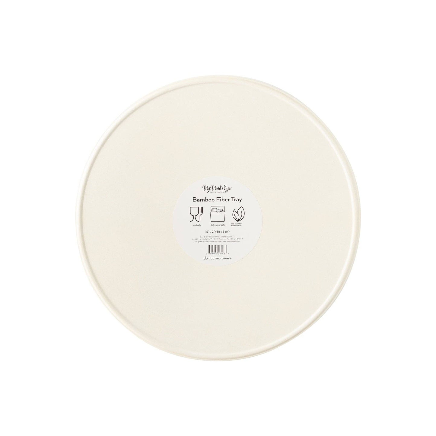 My Mind’s Eye - SSP923 - Land of the Brave Reusable Bamboo Round Serving Tray