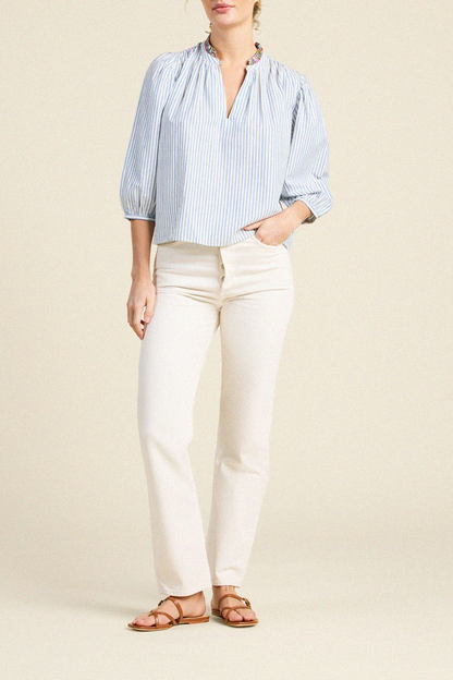 TROVATA-Orly Blouse Seaside Stripe