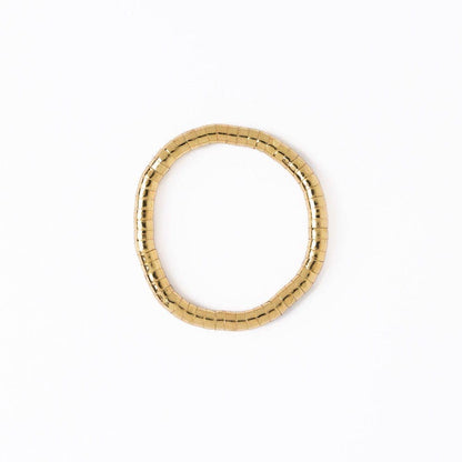 INK + ALLOY - Lucille Round Bead Stretch Bracelet Brass Wholesale