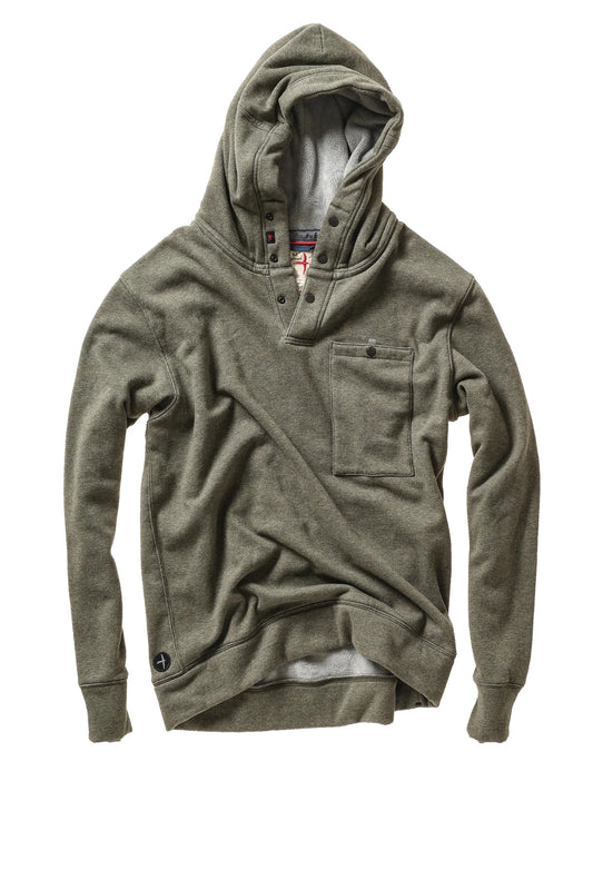 Relwen - Micropile Hoodie: Smoke Olive Heather