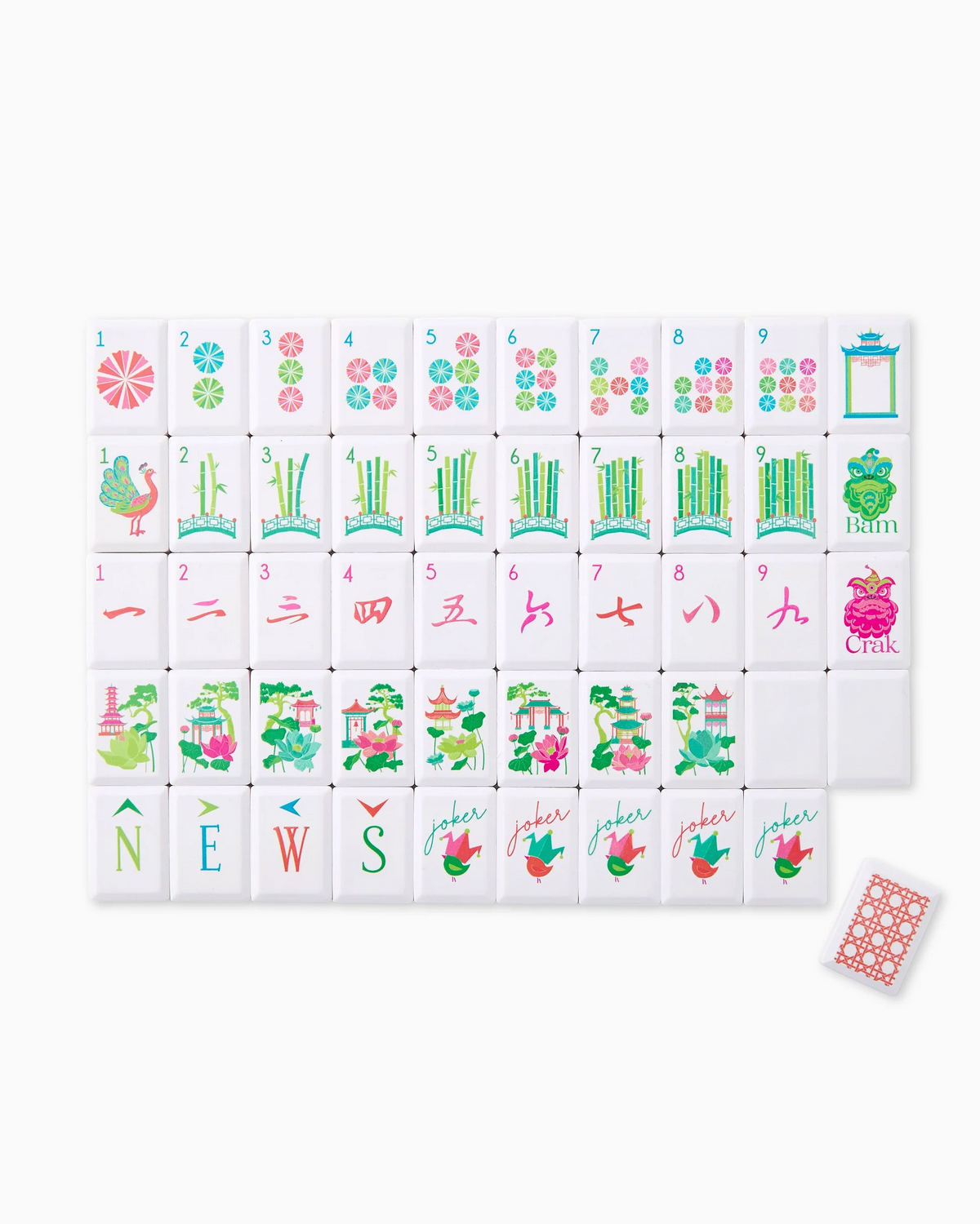 OH MY MAHJONG AQUA JONGG SUNBURST TILES