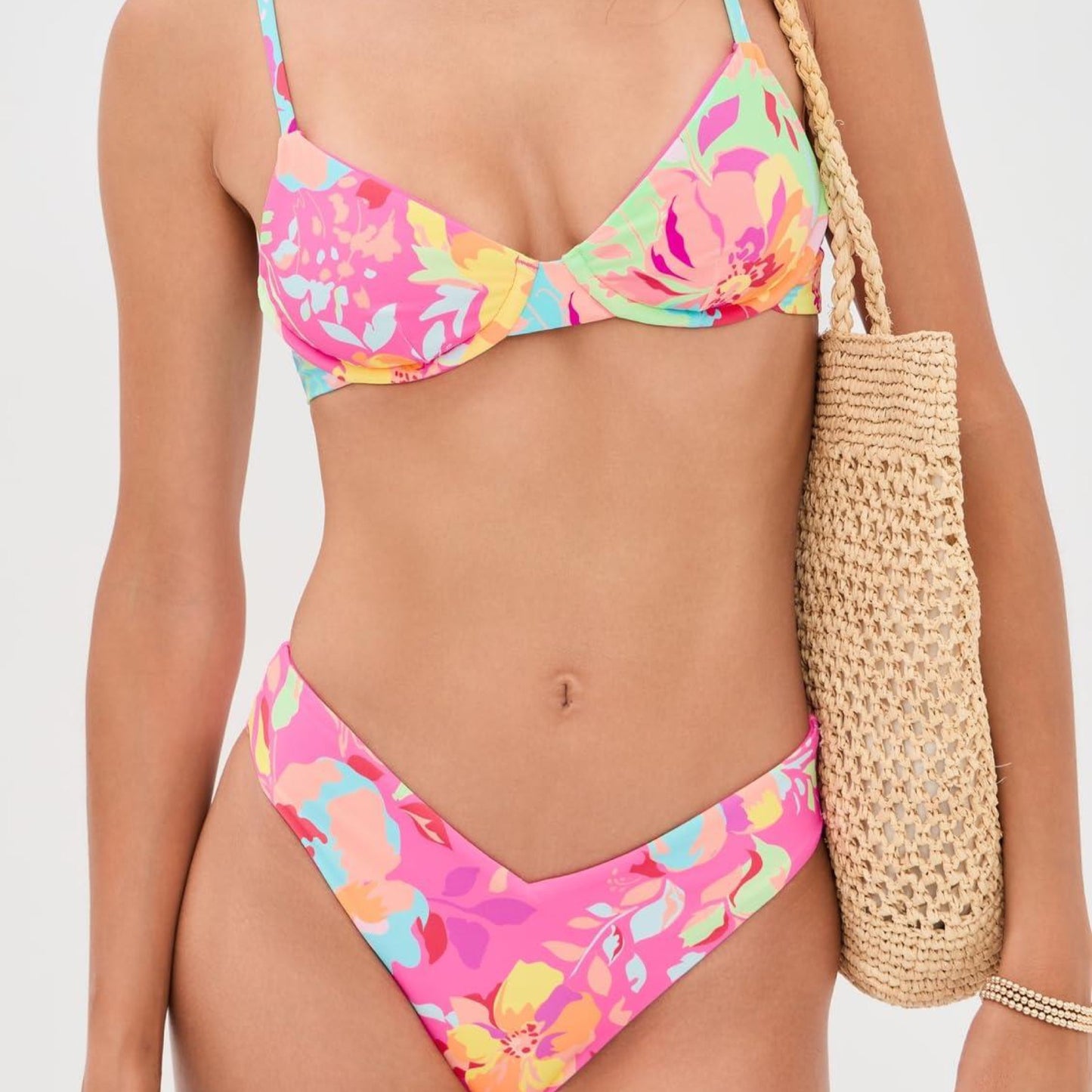 Beach Riot - Vanessa Bikini Bottoms, Bloom Lagoon