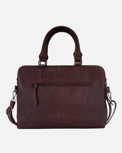 Amsterdam Heritage Leather Belts, Bags, Jackets & Apparel - Blom | Vintage Leather Laptop Bag: Dark Brown, One Size